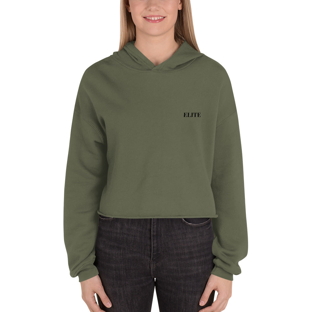 Elite | Ladies Crop Hoodie (Dark)