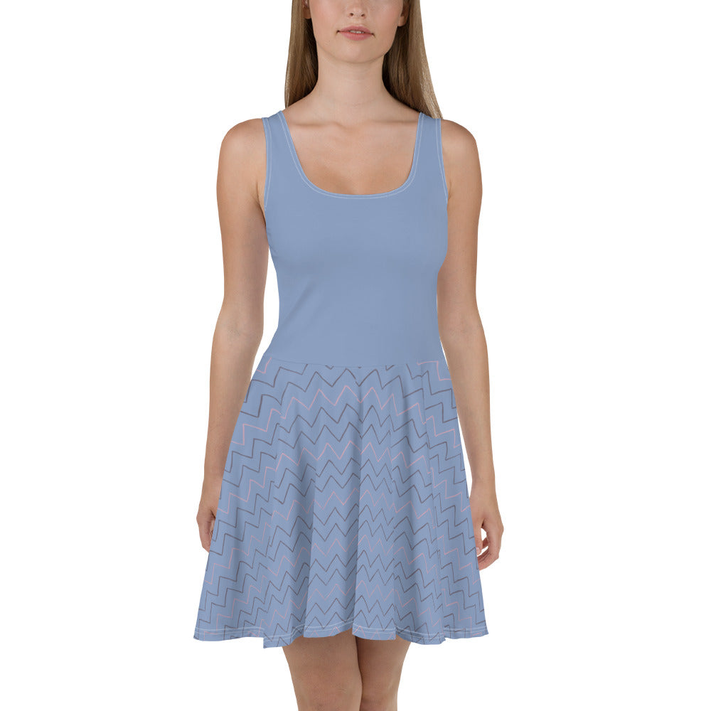 Blue Zag | Skater Dress