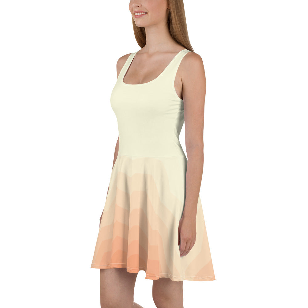 Peach Waves | Skater Dress