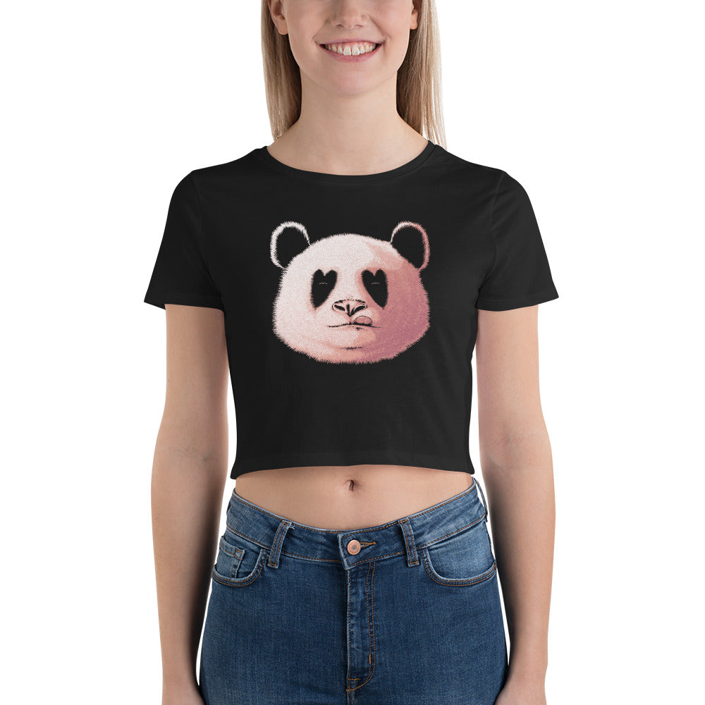 Panda In Love | Women’s Crop Top