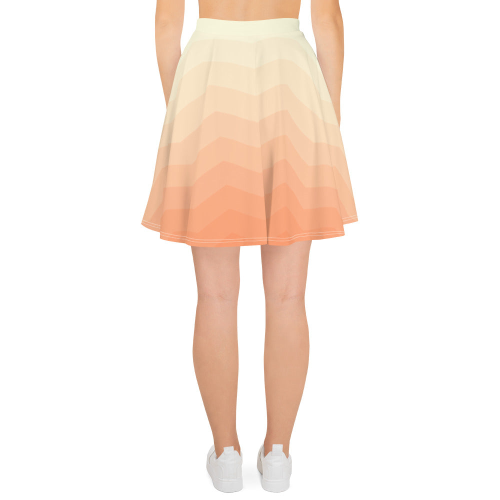 Peach Waves | Skater Skirt