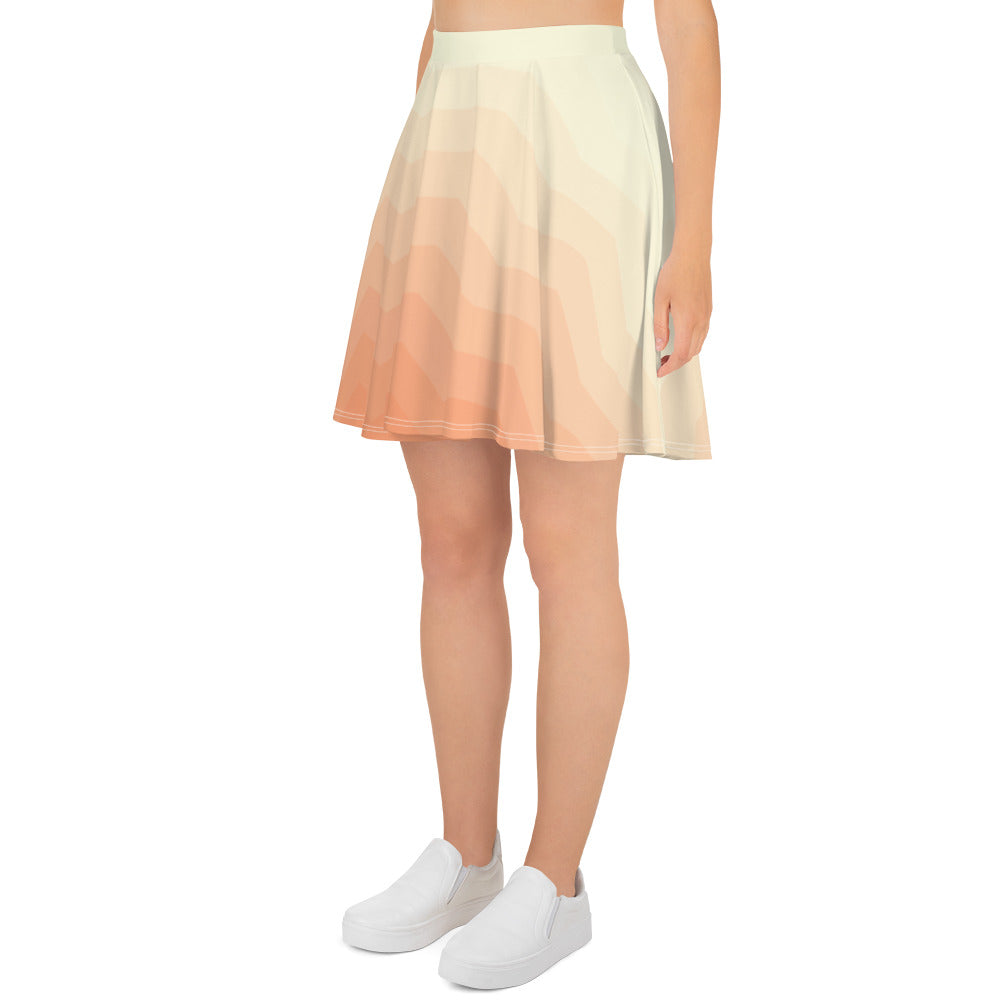 Peach Waves | Skater Skirt