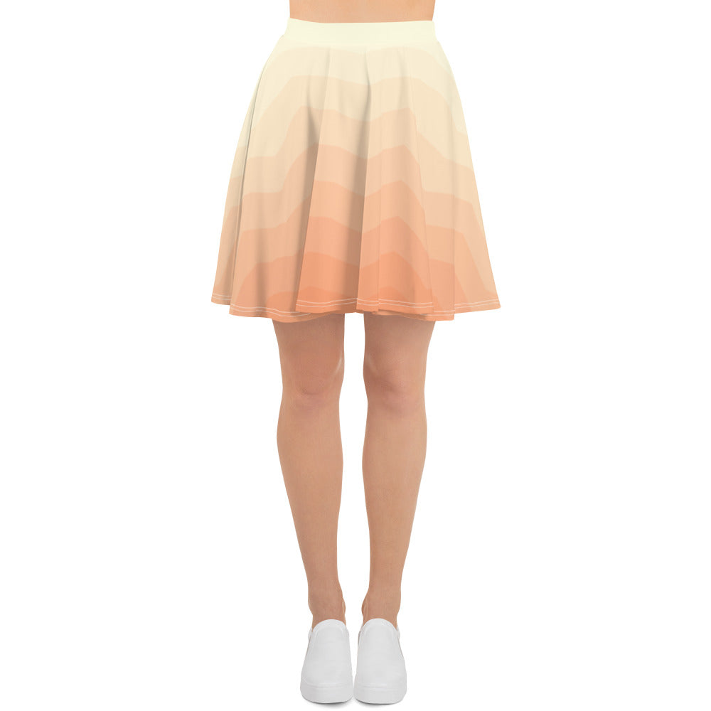 Peach Waves | Skater Skirt