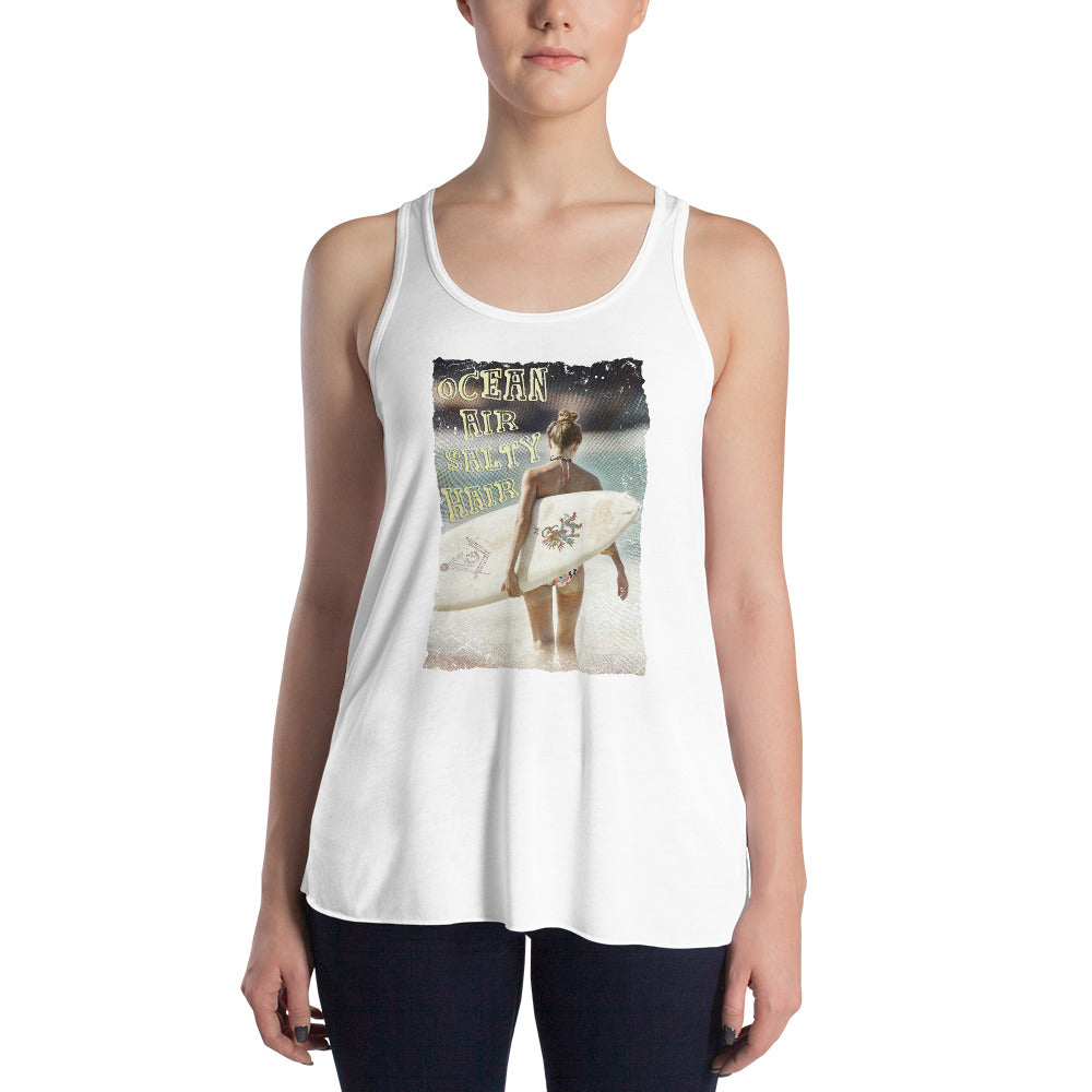 Ocean Hair Don't Care | Flowy Racerback Tank