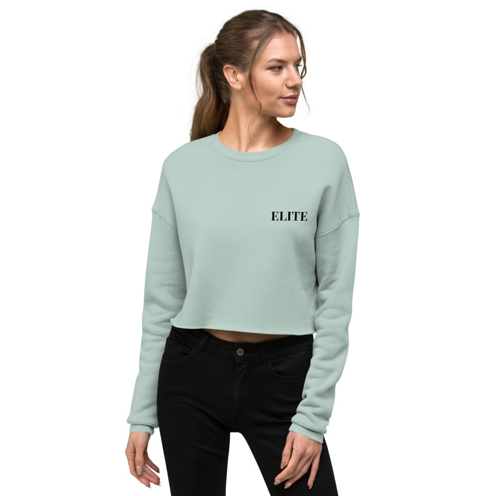 Elite | Ladies Crop Sweatshirt (Black)