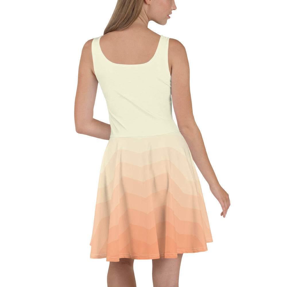 Peach Waves | Skater Dress