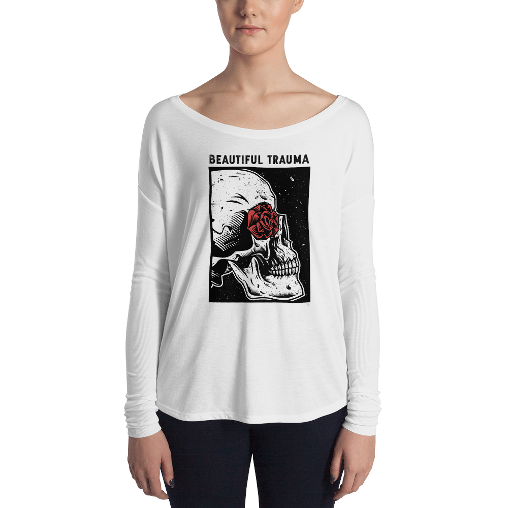 Beautiful Trauma | Ladies' Long Sleeve Flowy Tee
