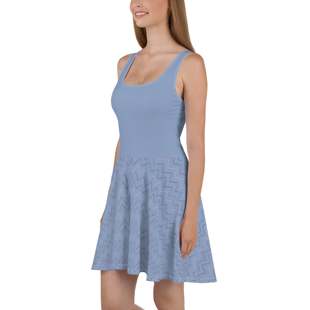 Blue Zag | Skater Dress