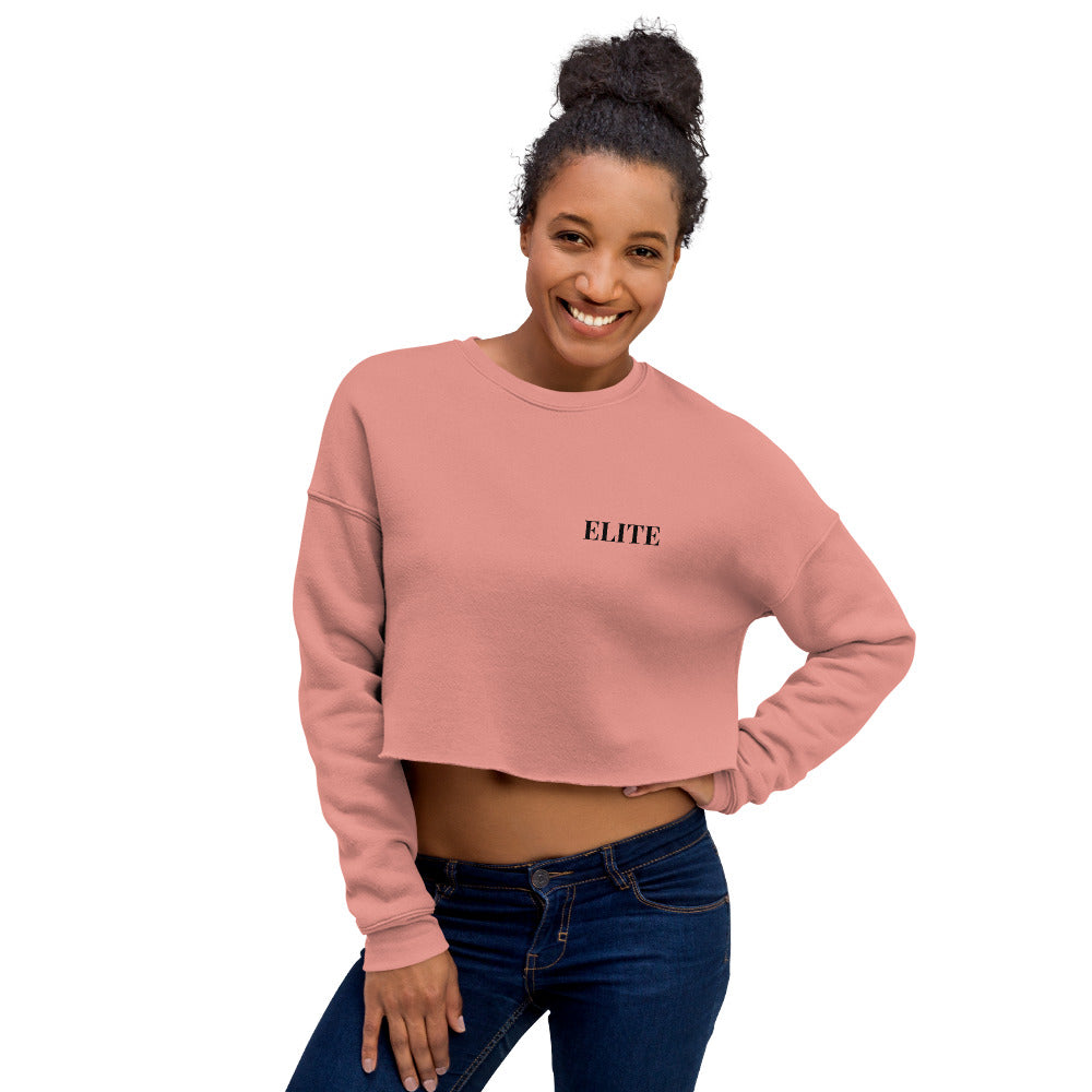 Elite | Ladies Crop Sweatshirt (Black)