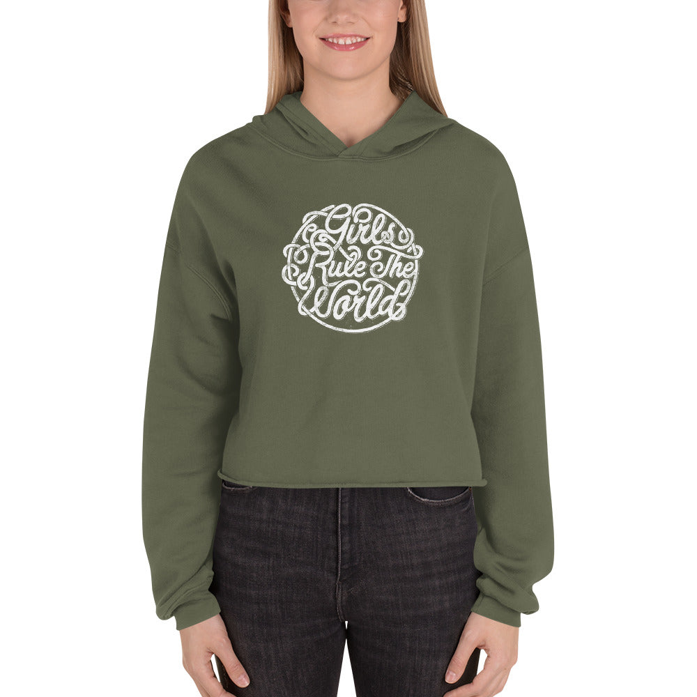 Girls Rule The World | Ladies Crop Hoodie