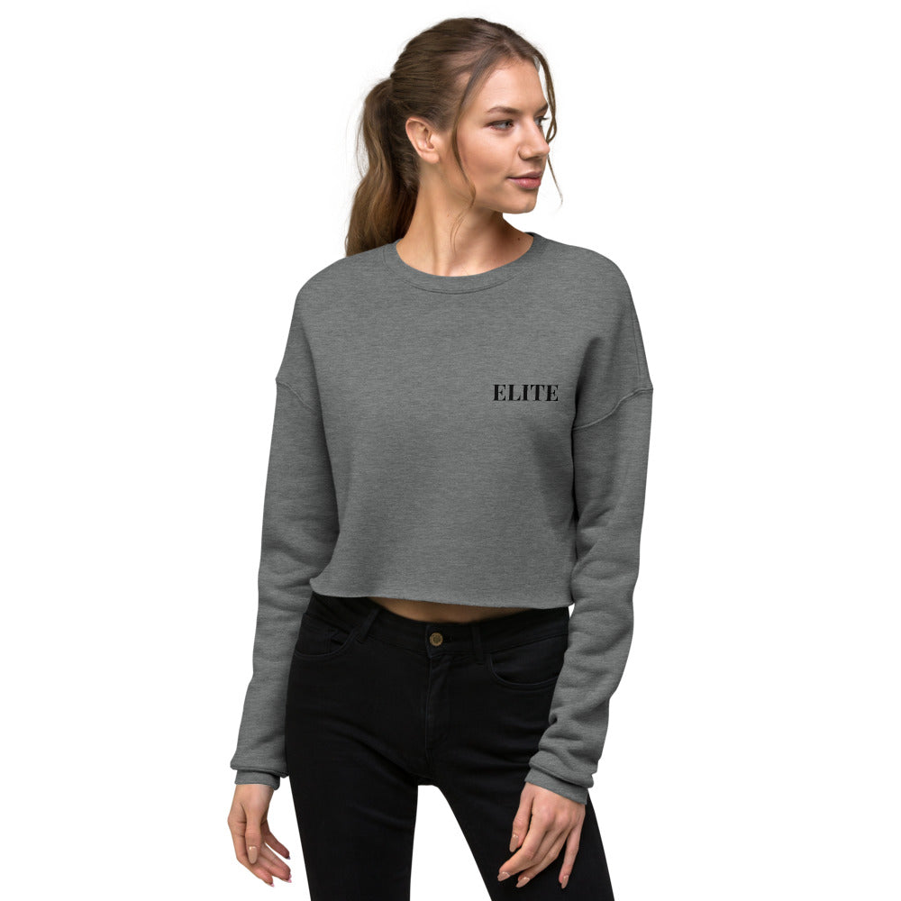 Elite | Ladies Crop Sweatshirt (Black)