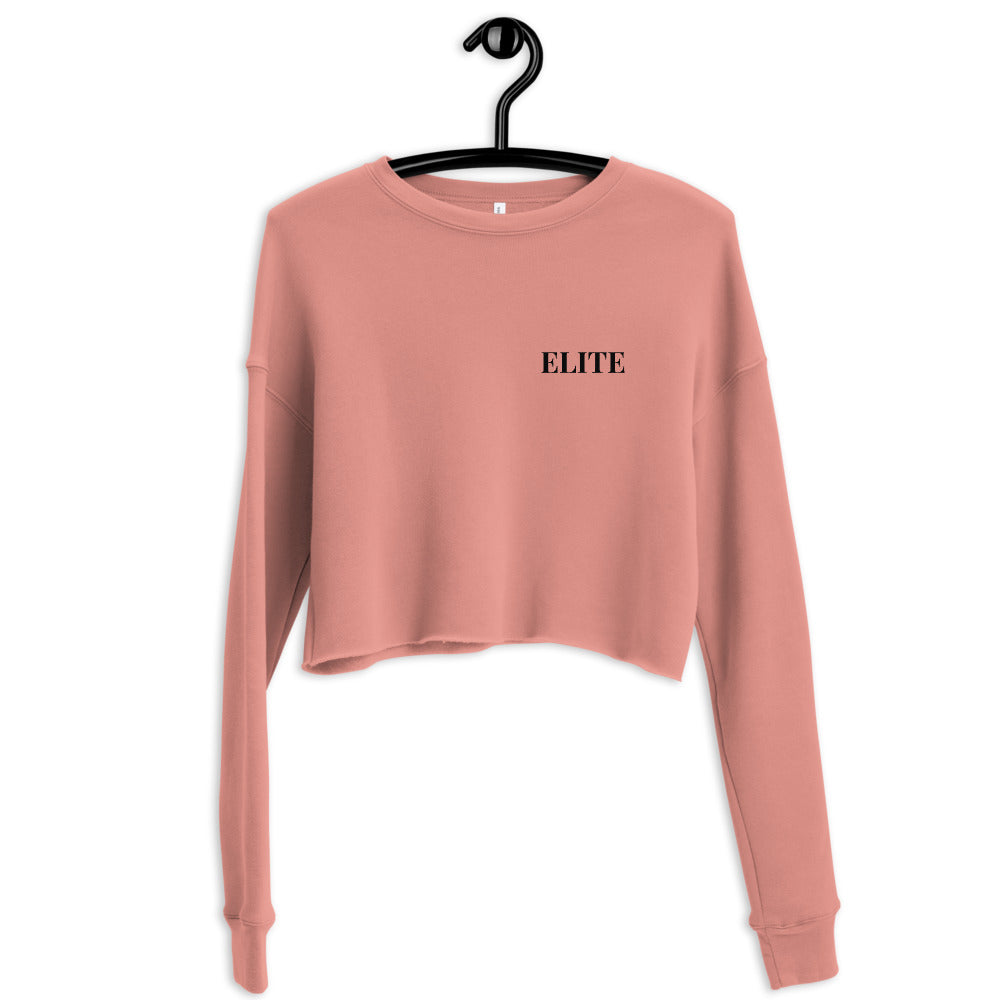Elite | Ladies Crop Sweatshirt (Black)