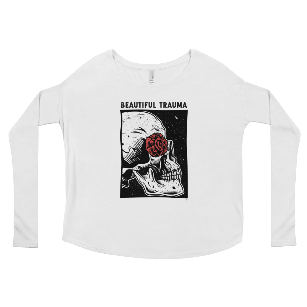 Beautiful Trauma | Ladies' Long Sleeve Flowy Tee